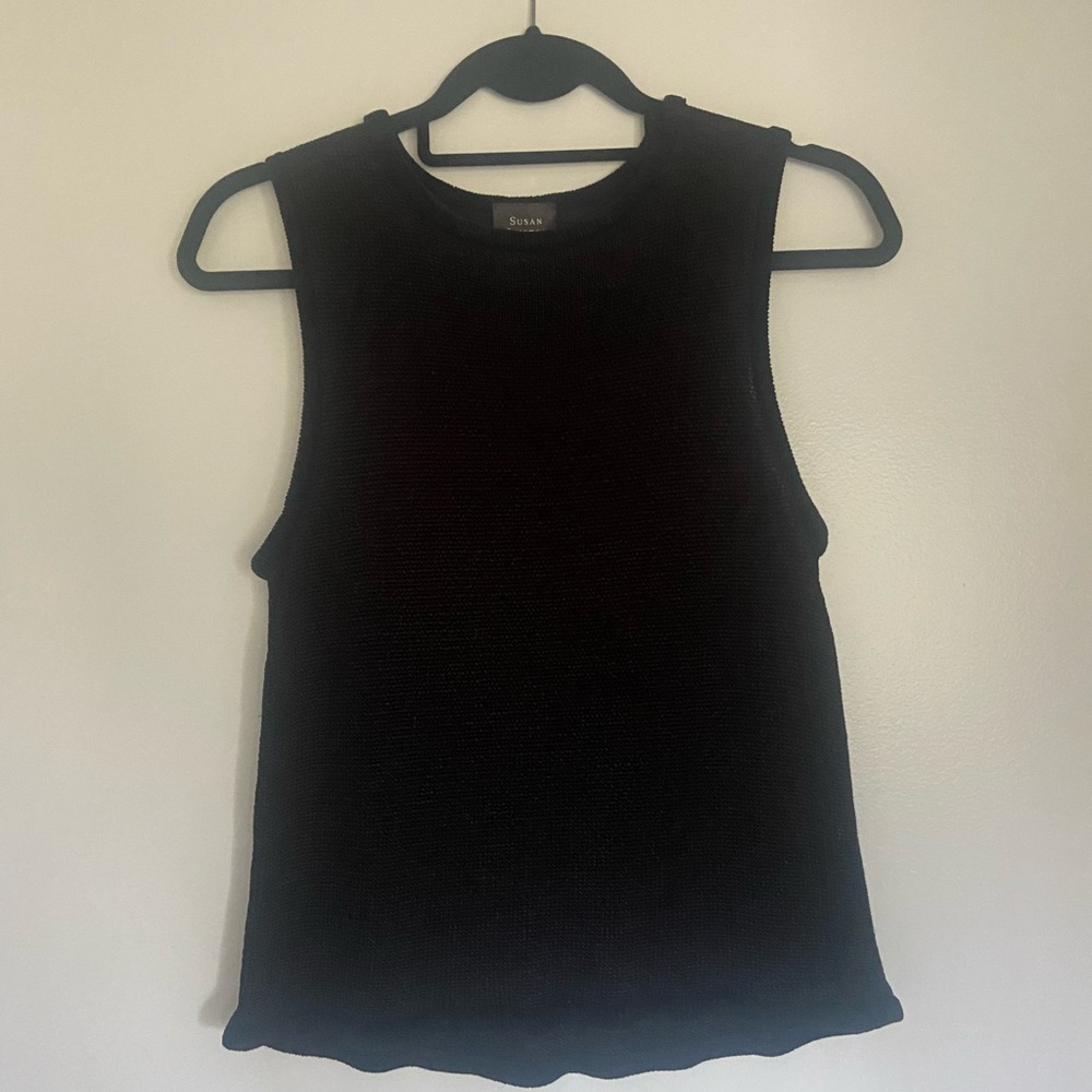 Retro high neck sleeveless top